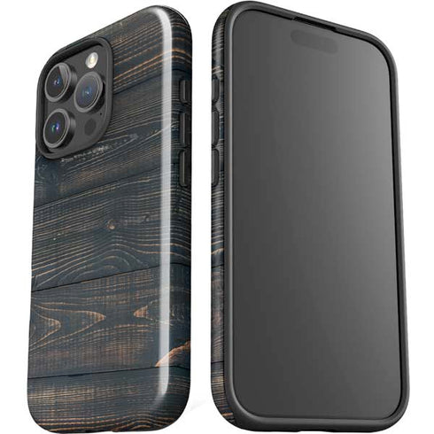 Black Painted Wood iPhone 16 Pro Impact Case